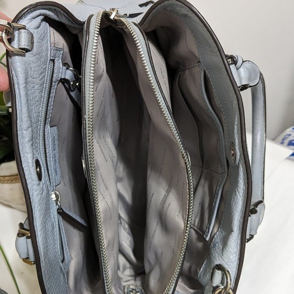 Michael Kors Convertible Tote Large Mercer Shoulder Bag Denim Blue - Picture 11 of 16